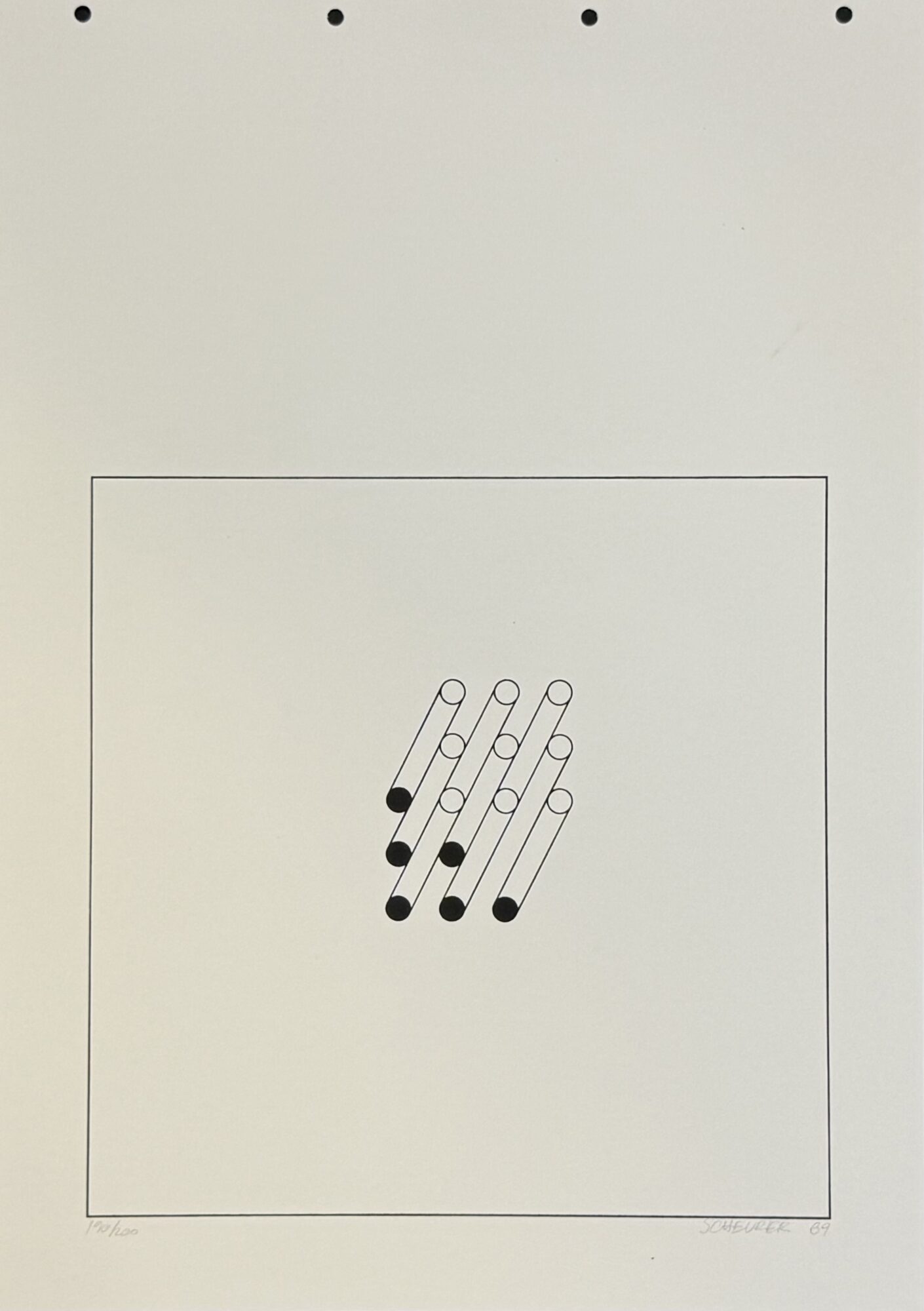 Jean SCHEURER : Untitled, 1969 (signed)