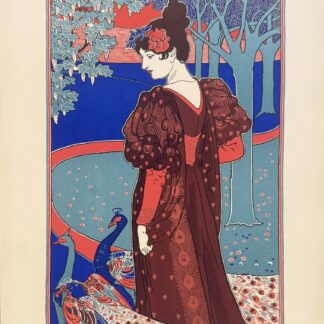 Louis Rhead - L'Estampe Moderne : La Femme au paon, 1897
