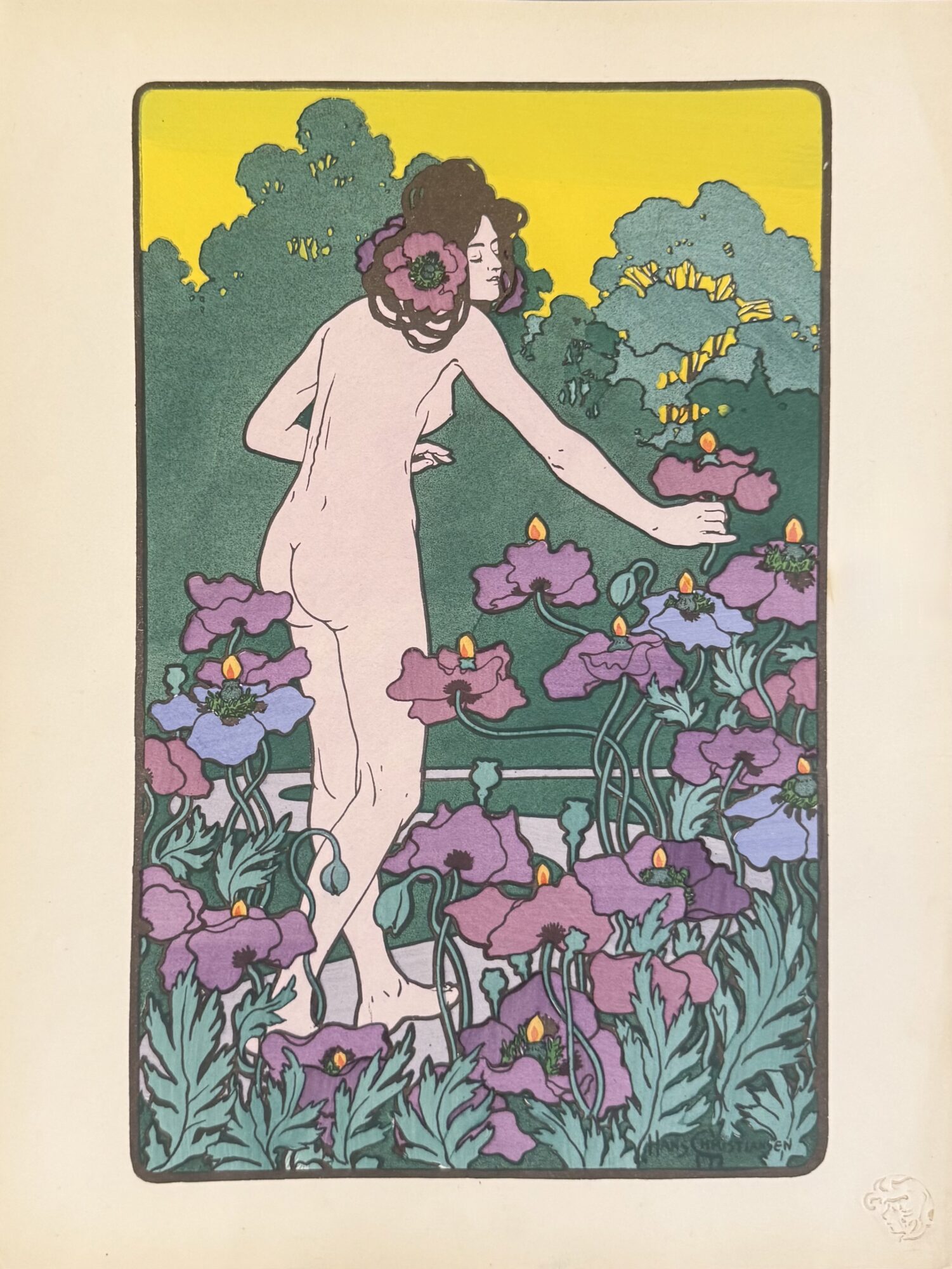 Hans Christiansen - L'Estampe Moderne : L'Heure du berger, 1898