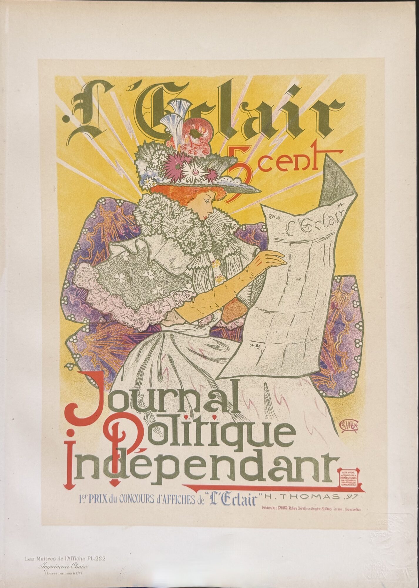 Henri Thomas - Les Maîtres de l'Affiche : L'Éclair, 1897