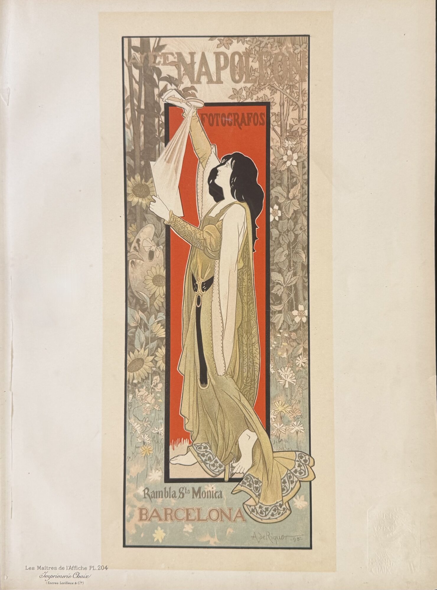 Alexandre de Riquer - Les Maîtres de l'Affiche : Napoleón Fotógrafos, 1895