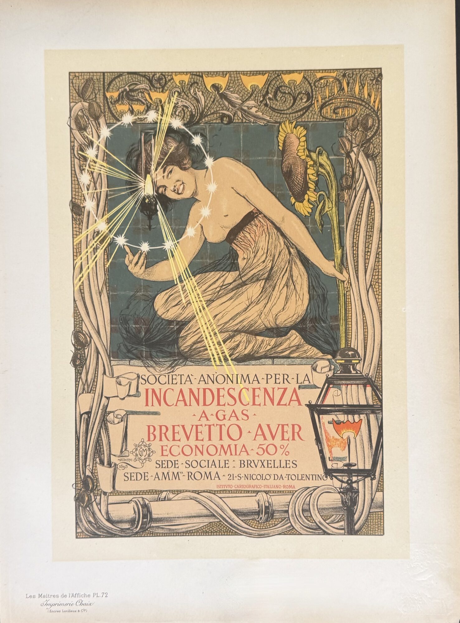 Giovanni Mataloni - Les Maîtres de l'Affiche : Incandescenza a Gas, 1895