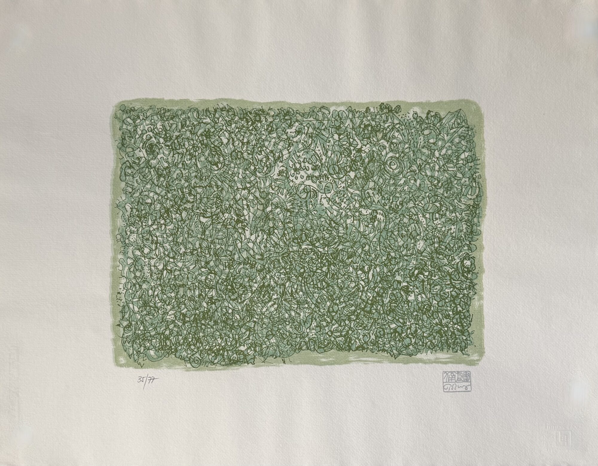 Mark TOBEY : Meanders, 1976 — plate III (artist's seal), 35/77