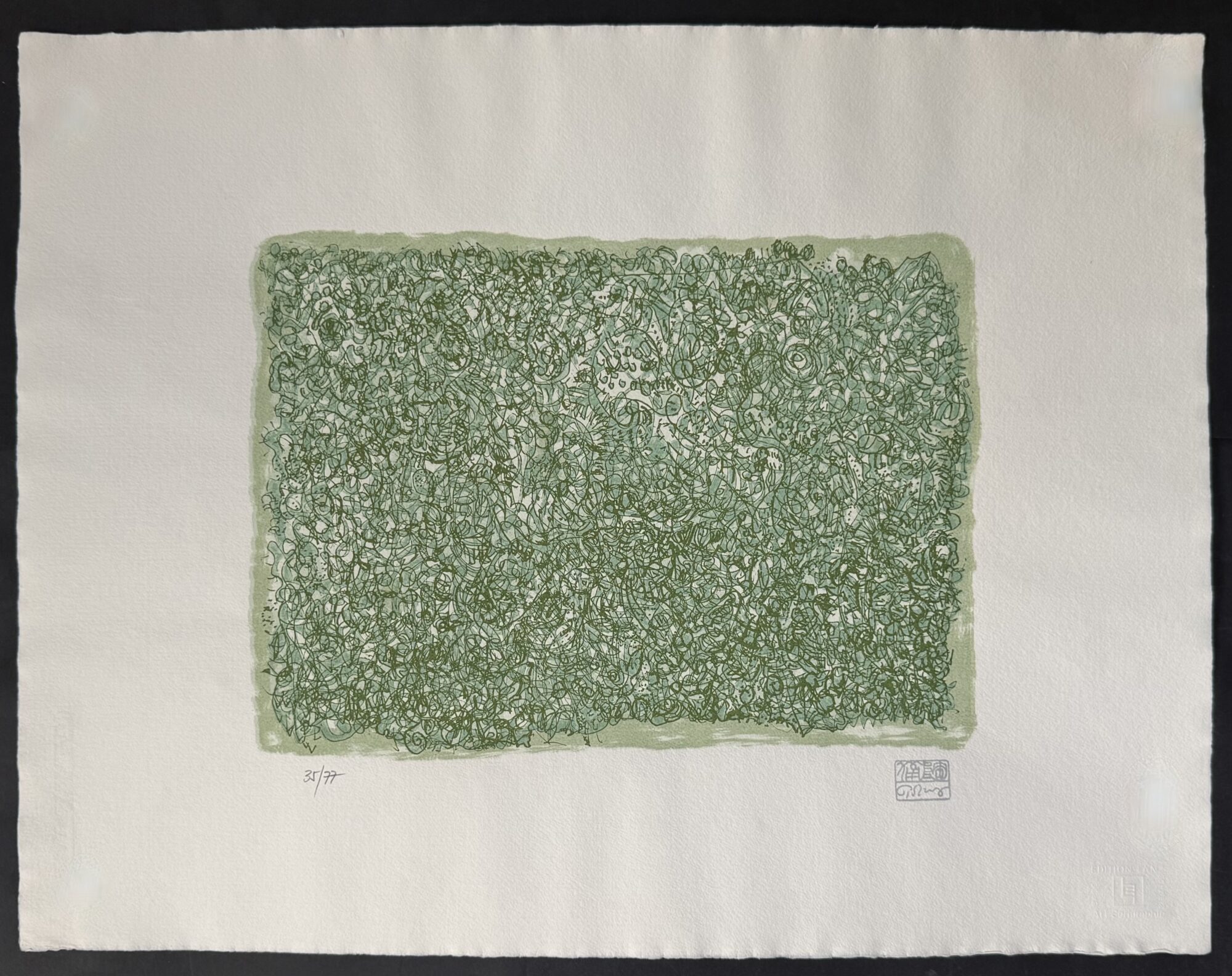 Mark TOBEY : Meanders, 1976 — plate III (artist's seal), 35/77 - Image 2