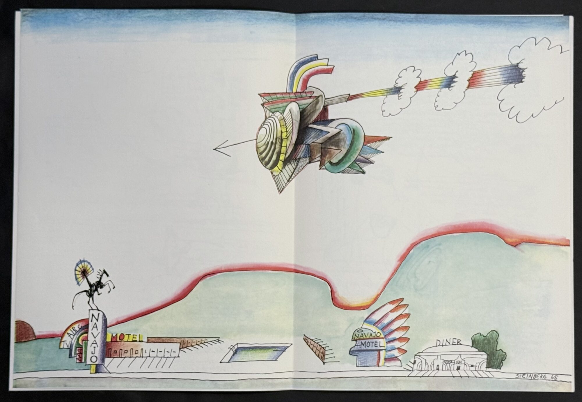 Saul STEINBERG : Derrière le Miroir no 157, 1966 - Image 2