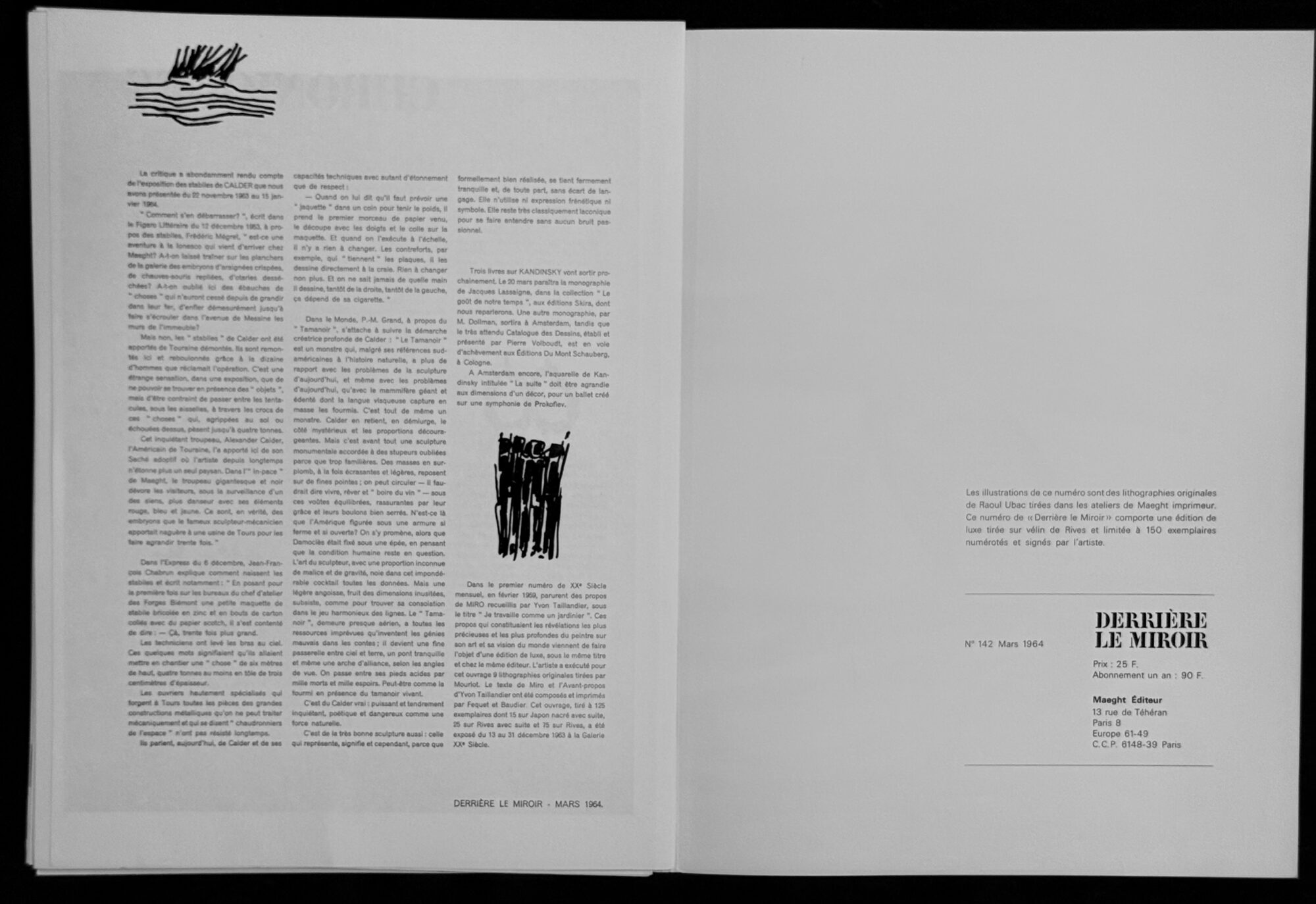 Raoul UBAC : Derrière le Miroir no 142, 1964 - Image 3