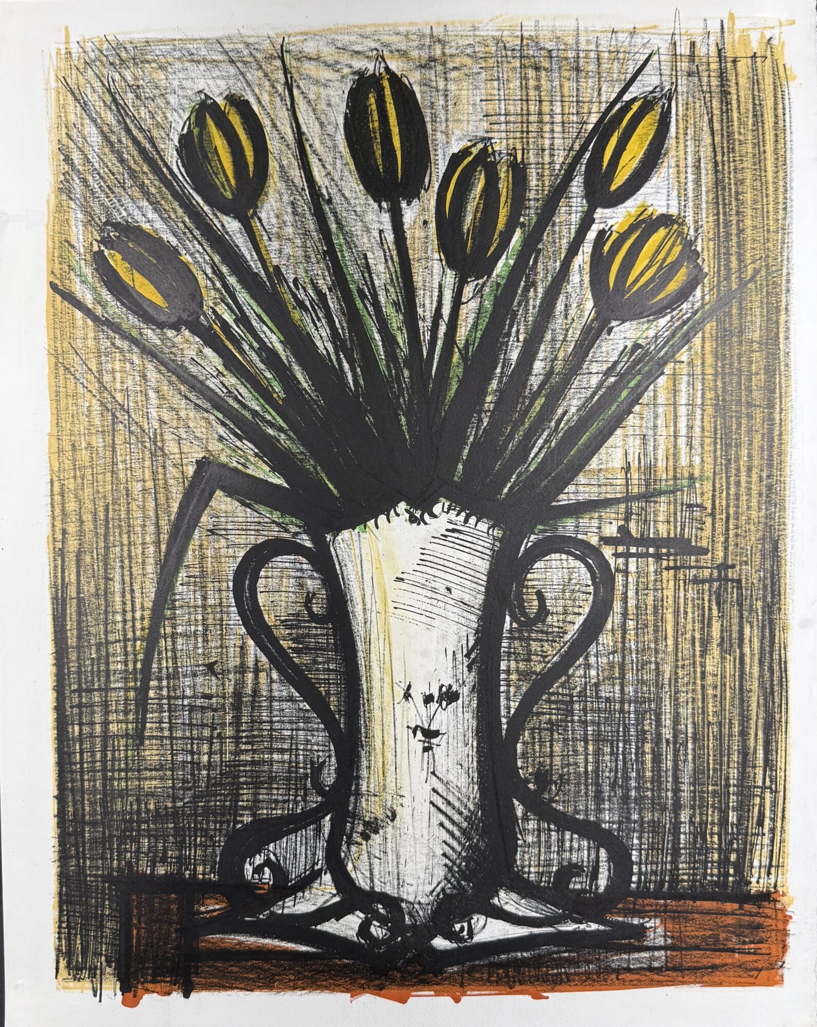 Bernard BUFFET : Le Vase de tulipes jaunes, 1960 (unsigned) - Image 3