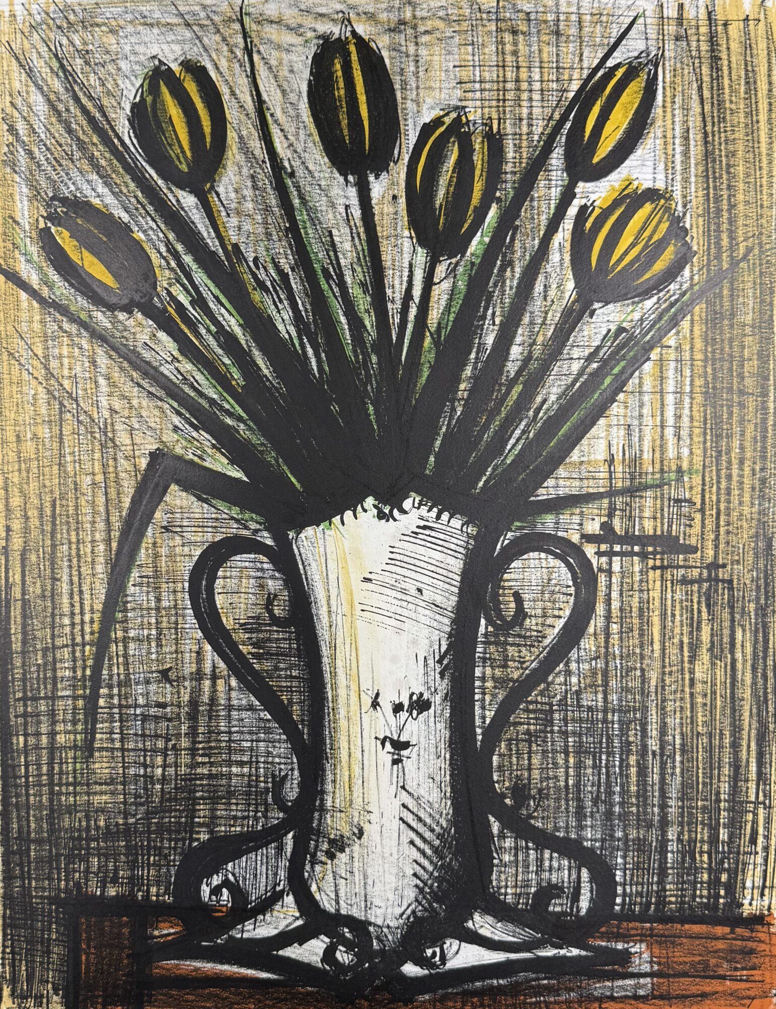 Bernard BUFFET : Le Vase de tulipes jaunes, 1960 (unsigned) - Image 2