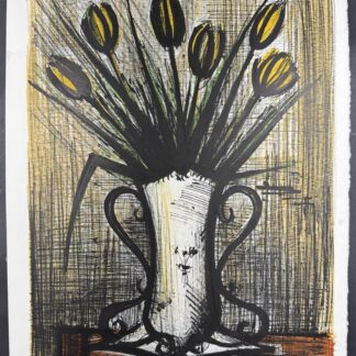 Bernard BUFFET : Le Vase de tulipes jaunes, 1960 (unsigned)