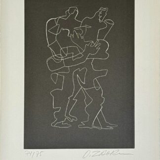 Ossip ZADKINE : Plate from Sept Calligrammes d'Apollinaire, 1967 (signed)