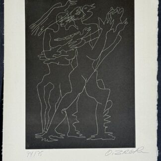 Ossip ZADKINE : Plate from Sept Calligrammes d'Apollinaire, 1967 (signed)