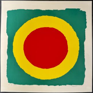 Bram BOGART : Sans titre (rouge, jaune, vert), 1974 (signé)