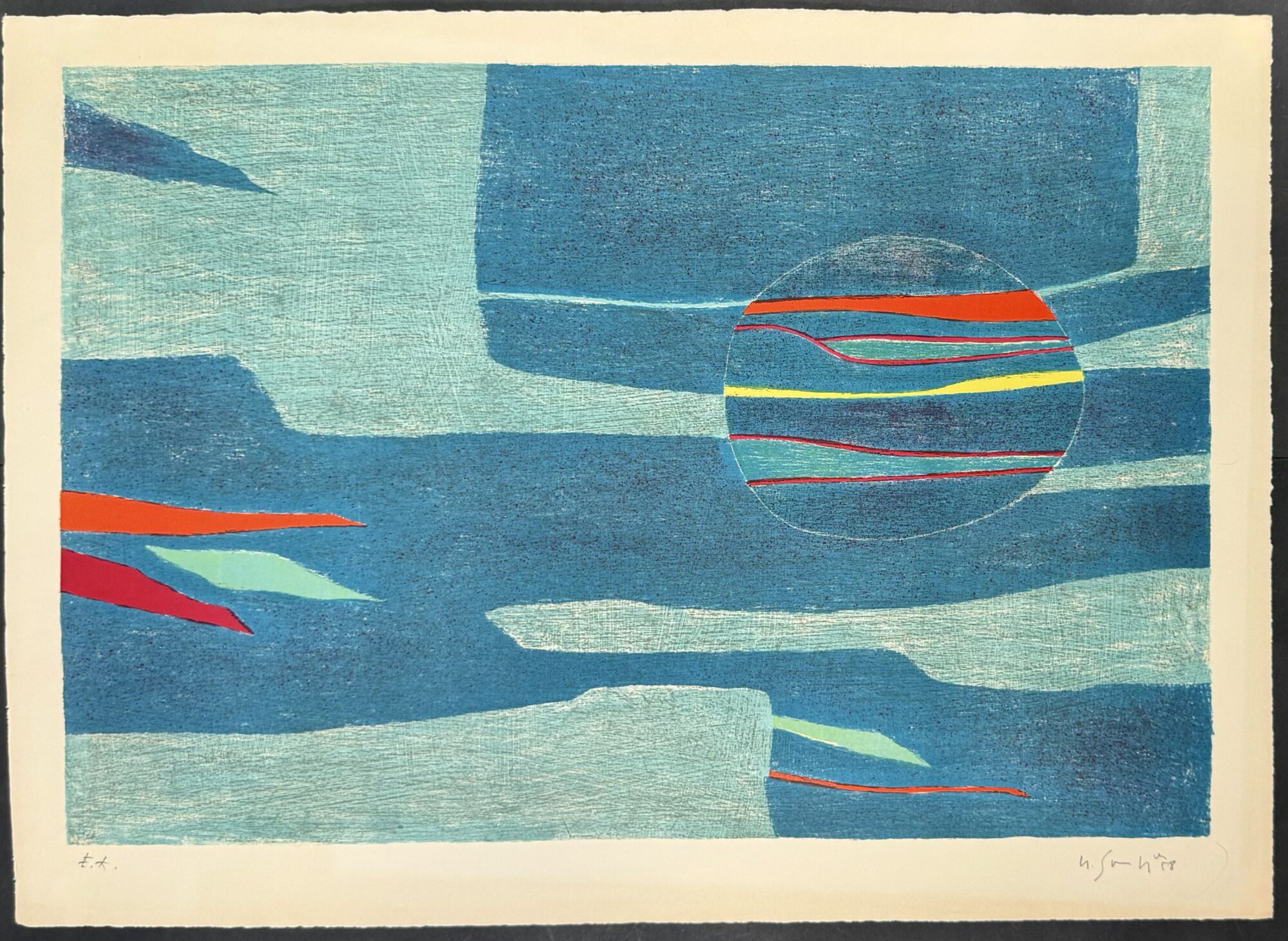 Gustave SINGIER : Provence, soleil, mer froide, 1958 (signed)