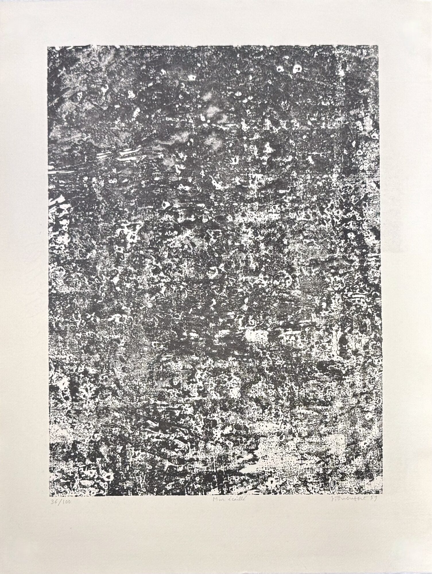 Jean DUBUFFET : Mur écaillé, 1959 (signed) - Image 2
