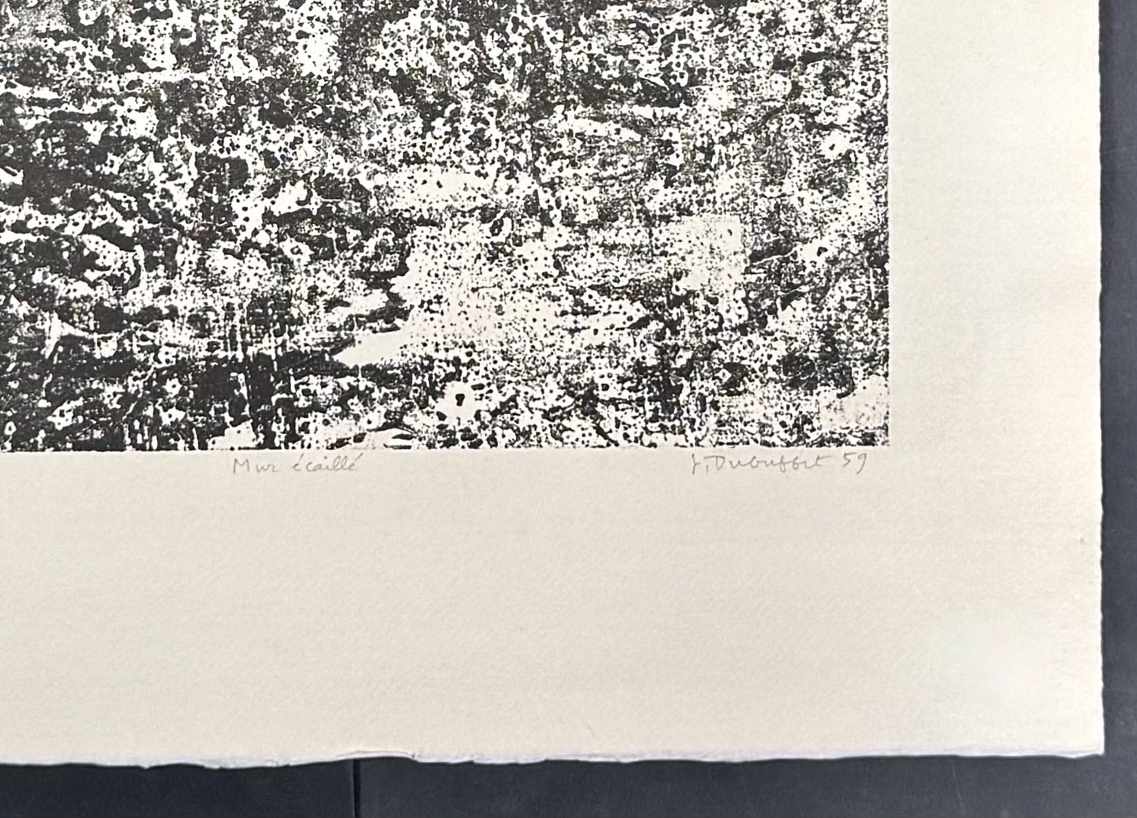 Jean DUBUFFET : Mur écaillé, 1959 (signed) - Image 3
