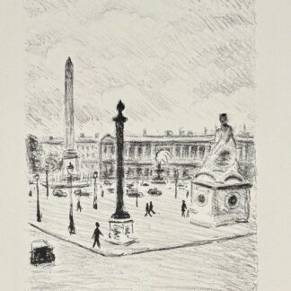 Albert MARQUET : La Place de la Concorde (Rhapsodie parisienne), 1950