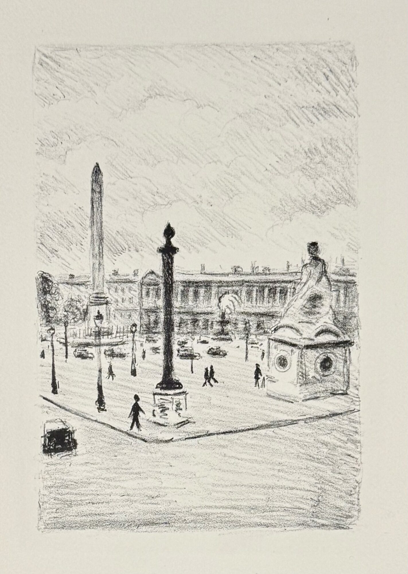 Albert MARQUET : La Place de la Concorde (Rhapsodie parisienne), 1950