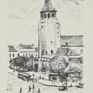 Albert MARQUET : L'Église Saint-Germain-des-Prés (Rhapsodie parisienne), 1950