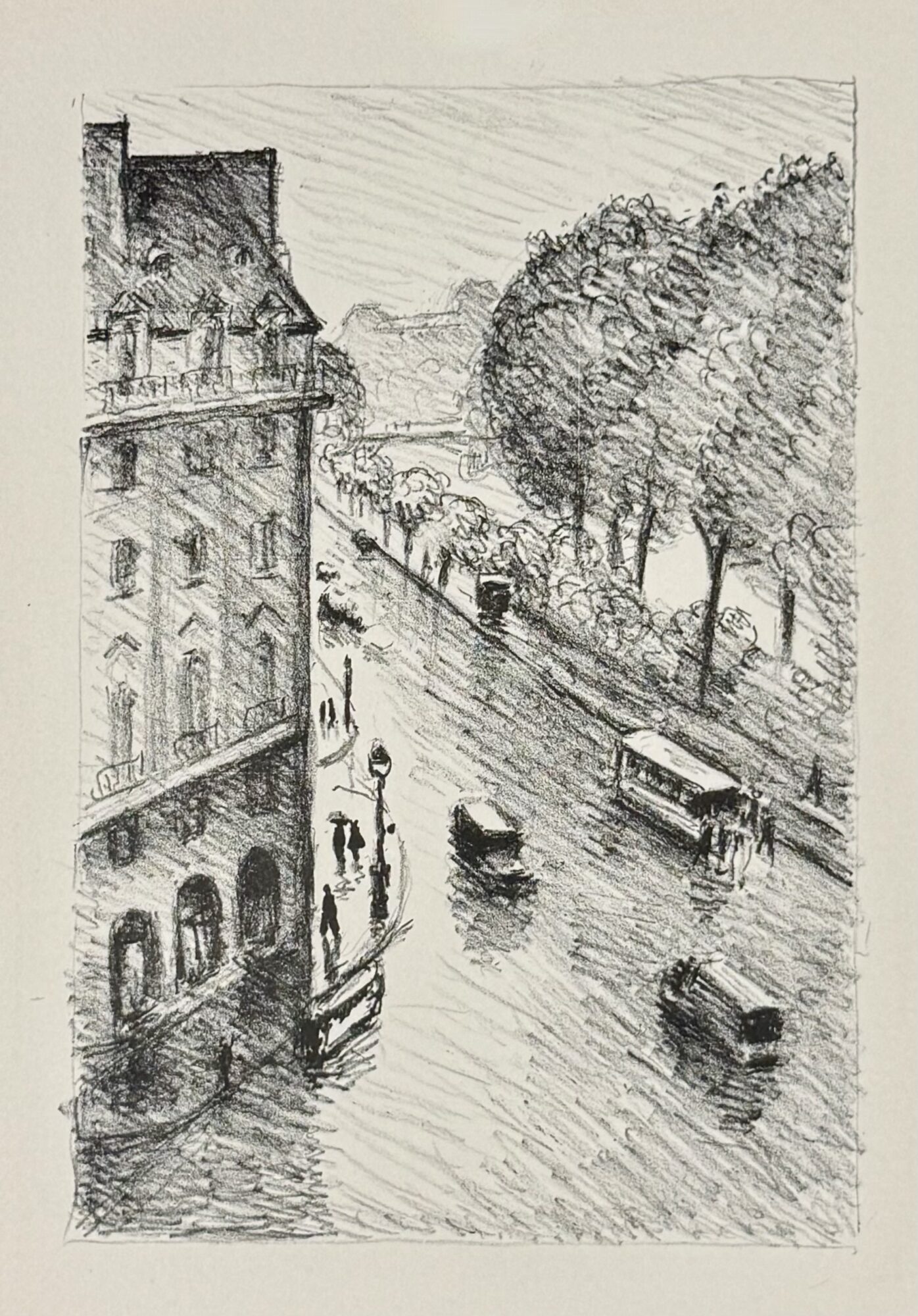 Albert MARQUET : Rue de Paris (Rhapsodie parisienne), 1950