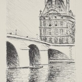Albert MARQUET : Le Pont Royal et le Louvre (Rhapsodie parisienne), 1950