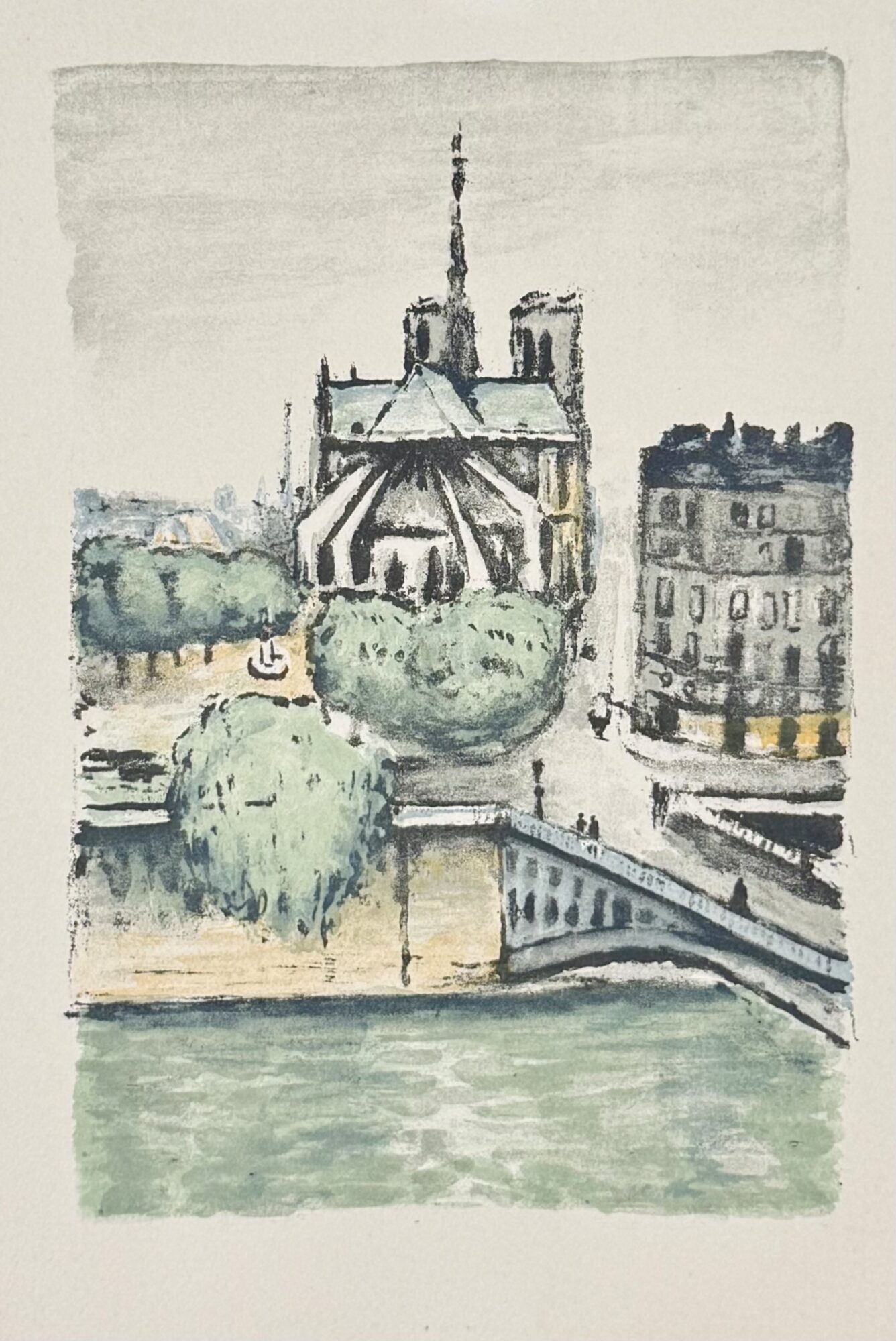 Albert MARQUET : Notre-Dame et le pont Saint-Louis (Rhapsodie parisienne), 1950