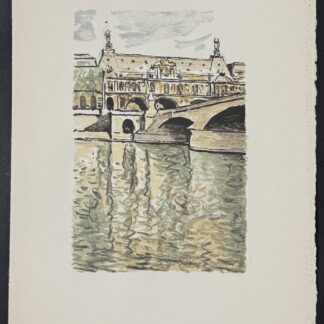 Albert MARQUET : Le Pont du Carrousel et le Louvre I (Rhapsodie parisienne), 1950