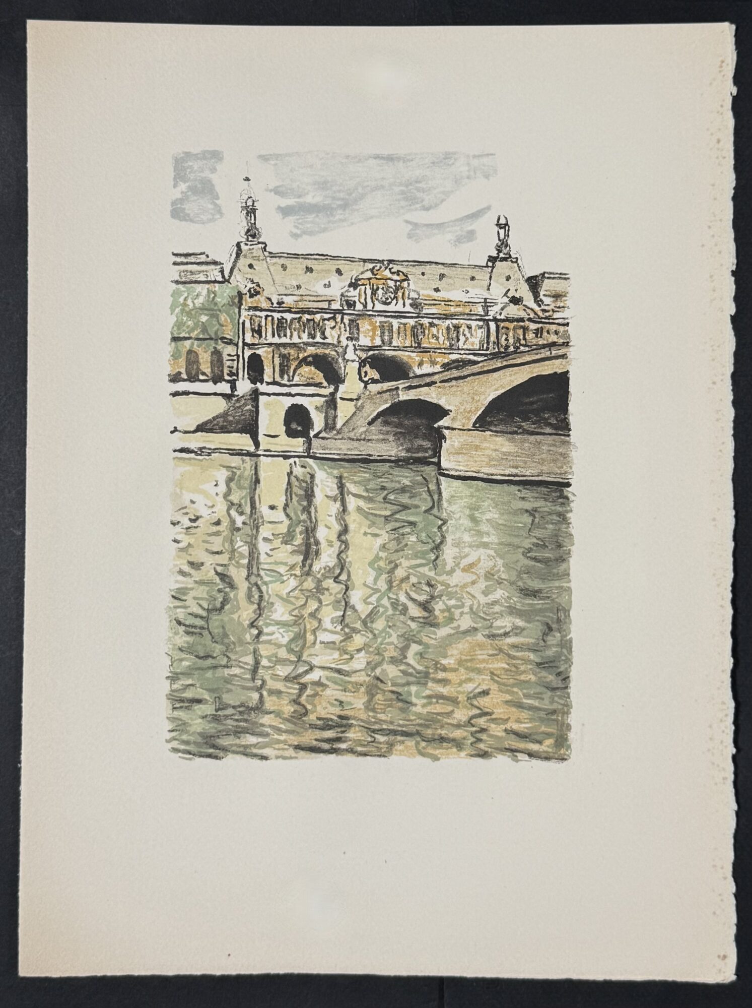 Albert MARQUET : Le Pont du Carrousel et le Louvre I (Rhapsodie parisienne), 1950