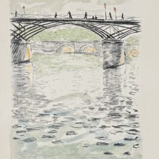 Albert MARQUET : Le Pont des Arts, en couleurs (Rhapsodie parisienne), 1950