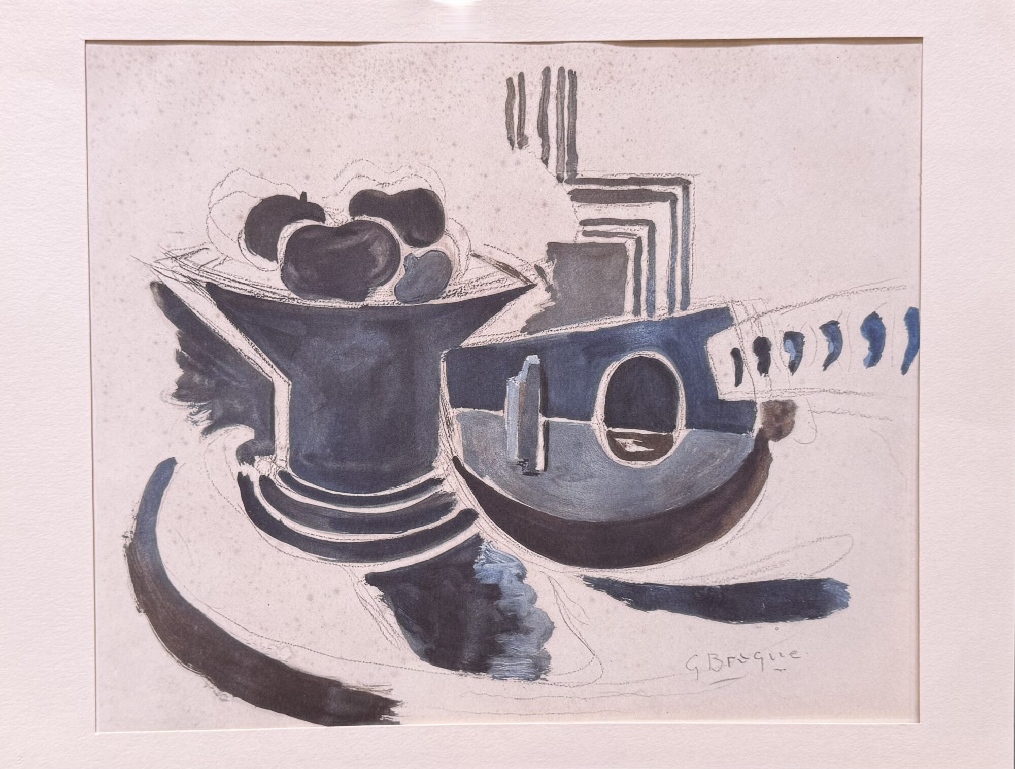 Georges BRAQUE (d'après) : Mandoline et compotier, 1943 – Image 2