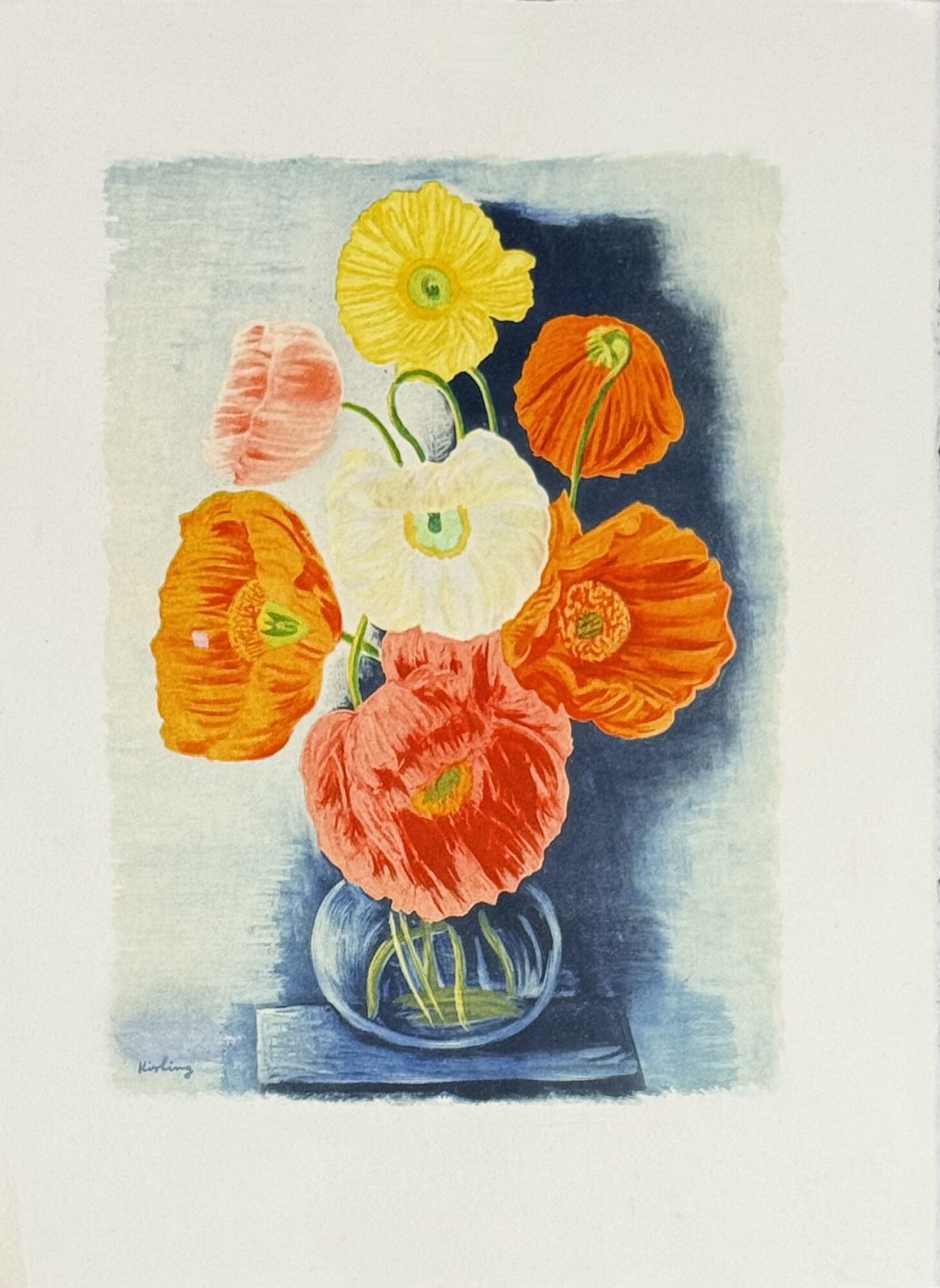 Moïse KISLING (after) : Poppies, 1954