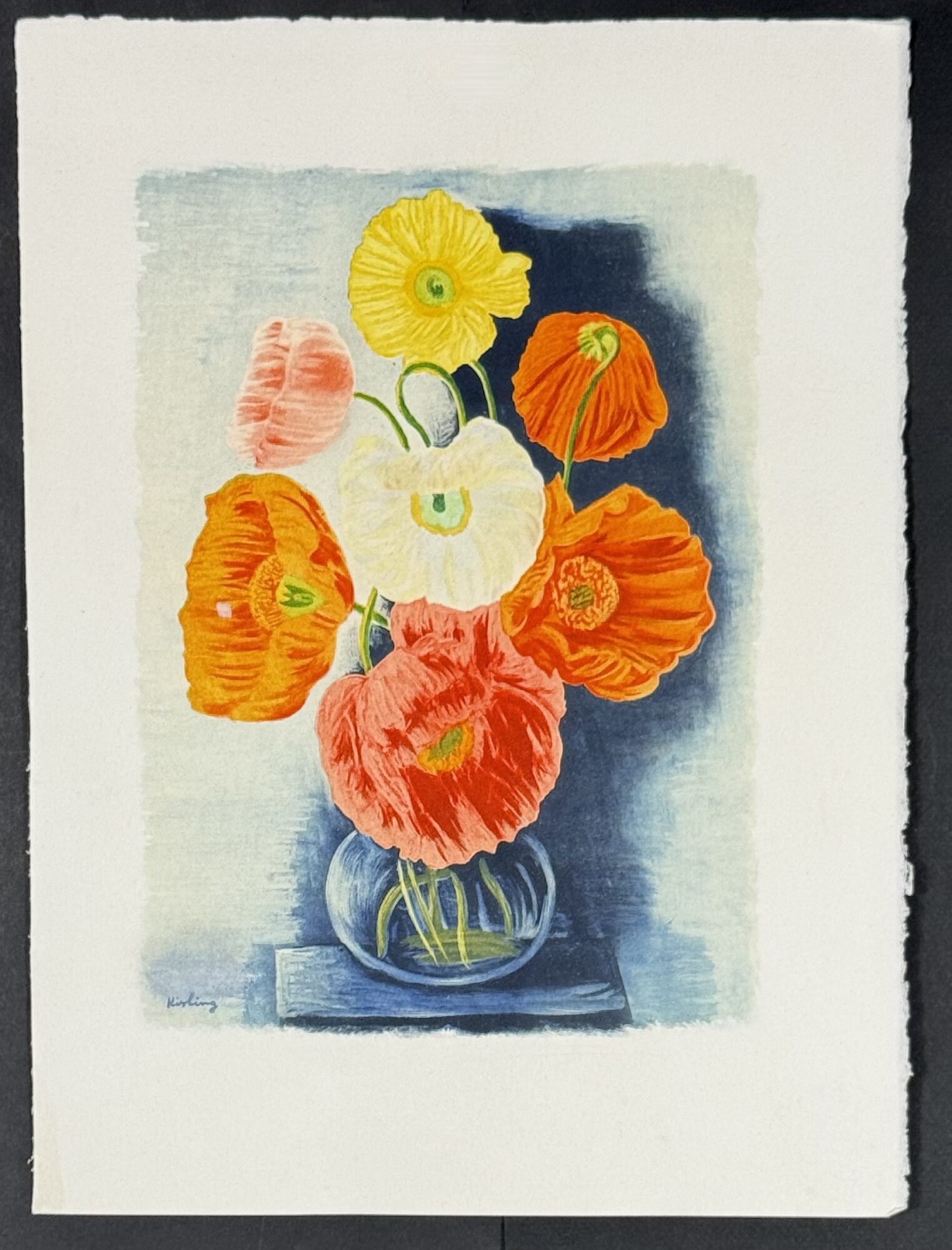 Moïse KISLING (after) : Poppies, 1954 - Image 2