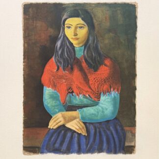 Moïse KISLING (after) : Young Girl with a Red Shawl, 1954