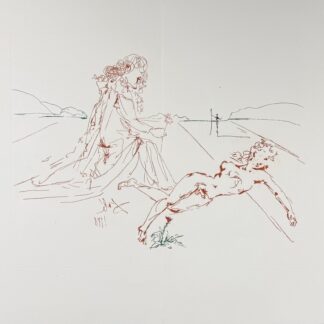 Salvador DALÍ : L'Art d'aimer d'Ovide (Ovid's Art of Love), double-page etching, 1978