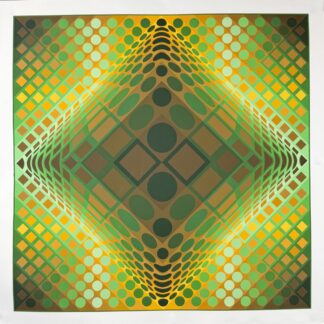 Victor VASARELY : Gaia II (Green), 1970
