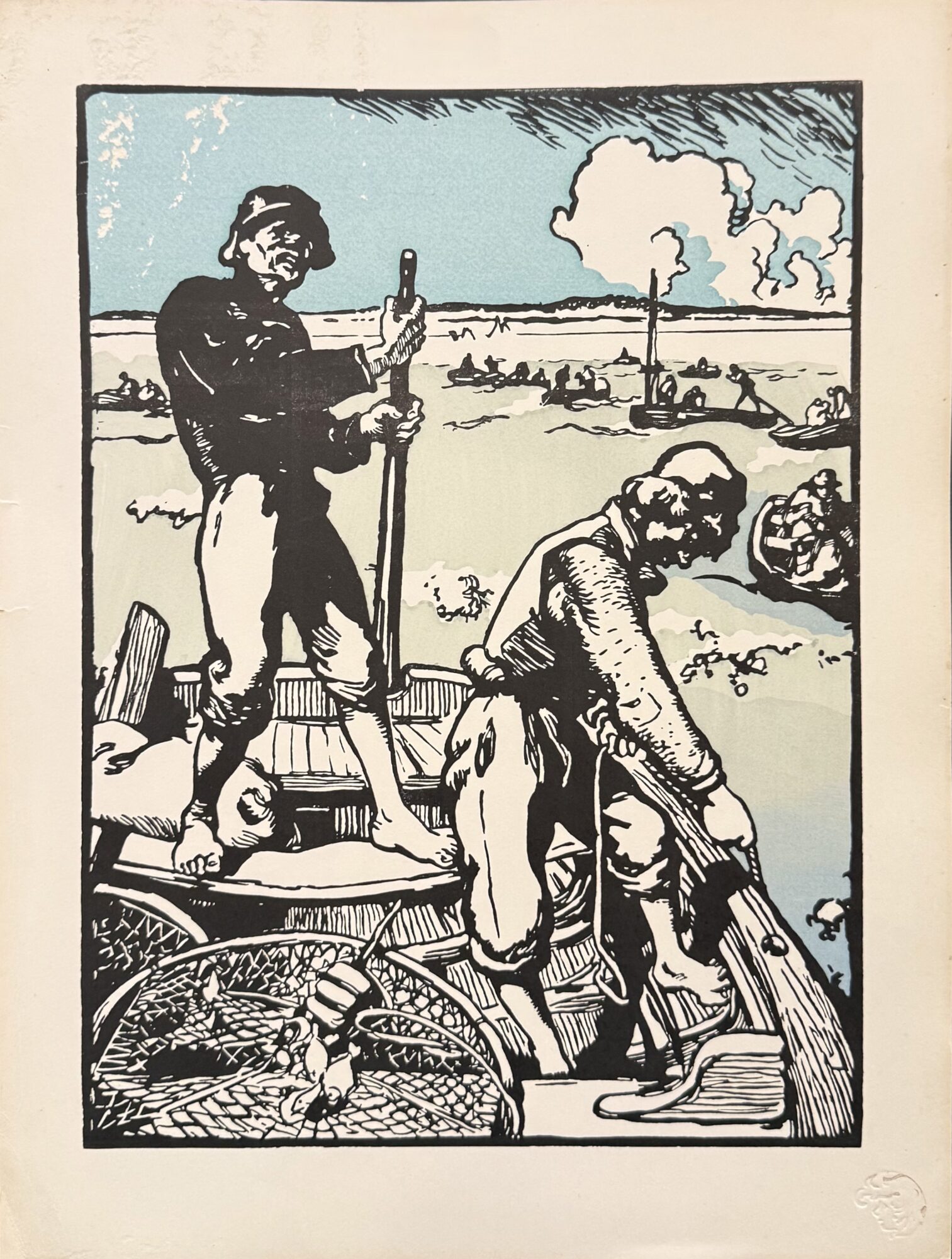 Auguste Lepère - L'Estampe Moderne : Loups de mer, 1898