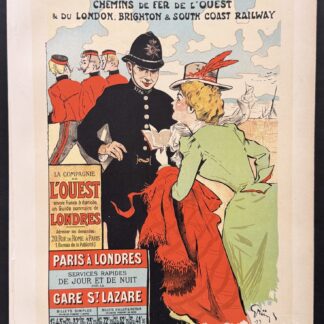 Jules-Alexandre Grün - Les Maîtres de l'Affiche : Chemins de fer de l'Ouest – Paris à Londres, 1899