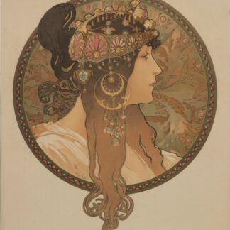 Alphonse MUCHA : Byzantine Head – Brunette, 1897